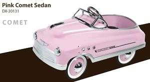 Dexton Kids Ride On Pink Comet Sedan Pedal Toy Car  