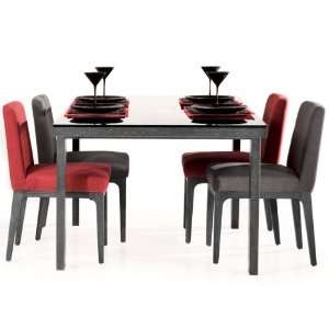 Suave Rectangular Leg Dining Table by Mobital   Oak Charcoal (Suave DT 