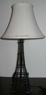 NEW EIFFEL TOWER BLACK TABLE LAMP IVORY SHADE T  