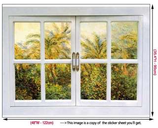 Landscape Window Adhesive Removable Wall Decor Accents Mural Fabric 