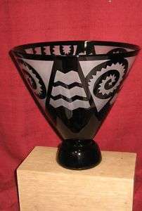 Large Signed Correia Art Glass Vase  