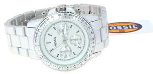   FOSSIL STELLA VERY LARGE STELLA SILVER DIAL ALUMINUM WATCH CH2745