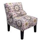 Skyline Furniture Armless Chair in Solar Flair Lilac