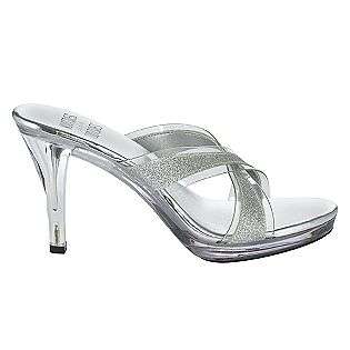   Platform Slide   Clear/Silver  Mootsies Tootsies Shoes Womens Dress