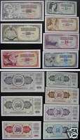 YUGOSLAVIA Paper Money Set of 7 Pieces UNC  