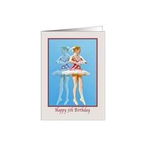 5th Birthday Card with Ballet Dancer Card
