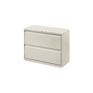  Lorell 36 4 Drawer Lateral File in Light Gray: Office 