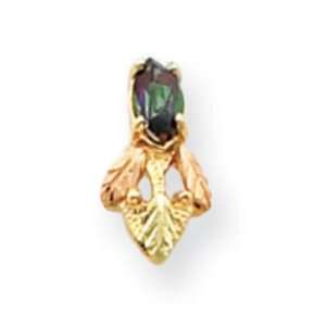    10k Tri color Black Hills Gold Mystic Fire Topaz Earrings Jewelry