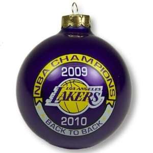  LOS ANGELES LAKERS GLASS BALL CHRISTMAS ORNAMENT Sports 