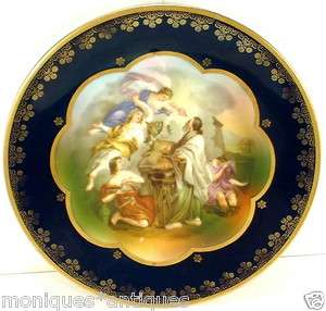 HAND PAINTED PLATE GREEK MYTHOLOGY OFFERING OF IPHIGENIE  