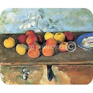   Apples and Plate with Sponge Cake Cezanne MOUSE PAD