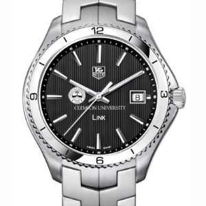  Clemson TAG Heuer Mens Link Watch with Black Dial: Sports 