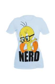  Looney Tunes Tweety Bird Nerd Girls T Shirt Clothing