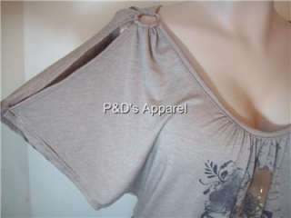 Womens Lavish Maternity Brown Shirt Top Blouse S M L XL  