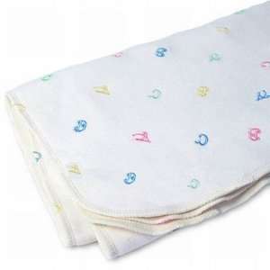  Organic Fleece Cotton Alphabet Baby Blanket: Baby