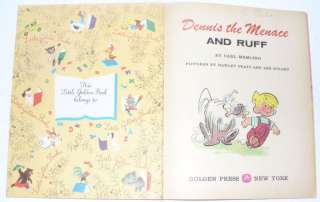 Dennis The Menace & Ruff Little Golden book B Edition 1959