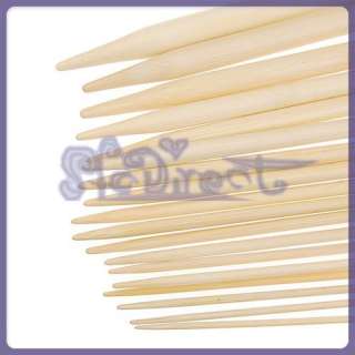 18 Sizes 36cm Bamboo Single Pointed Knitting Needles  