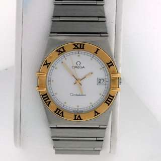 Omega Constellation 18k Yellow Gold and Stainless Steel 32mm Mens 