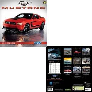  2012 Ford Mustang 12X12 Deluxe Wall Calendar Sports 