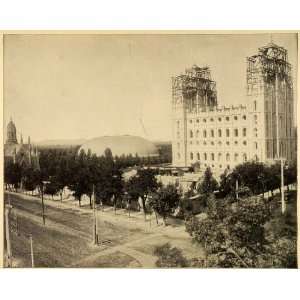 1899 Print Salt Lake City New Mormon Temple Architecture Construction 