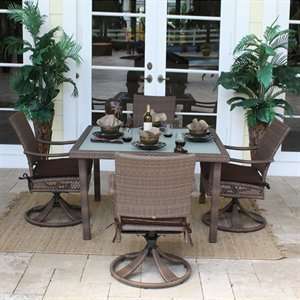   Rattan 5 PC SET 604 SQ48SWV A Grenada Patio Square