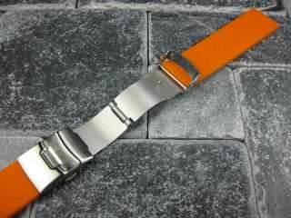 NEW 22mm Rubber Diver Strap Band Fit OMEGA PO Orange  
