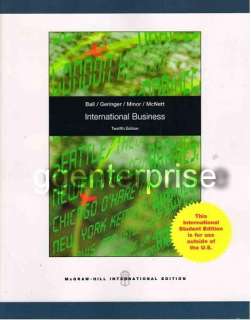 International Business by Ball 12th Edition +CESIM Code 9780077318833 