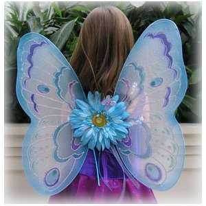  Sunny Blue Fairy Princess Gossamer Wings, Child Size Toys 