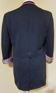   Teacher School Navy Blazer Jacket Coat Appliques Ugly Tacky Fun Size L