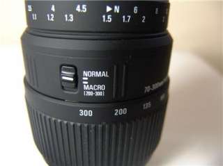 Sigma DG 70 300mm Macro Zoom Lens  