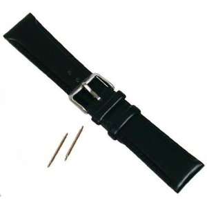  Oilskin Chrono Watch Band Black Geniune Leather 22mm