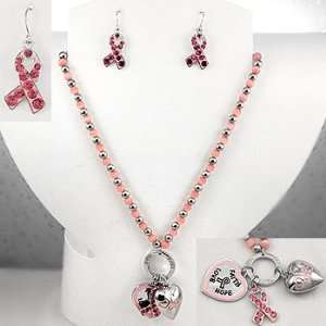   Awareness ~ Necklace/Earrings ~ Pink Ribbon Charms: Everything Else