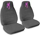 CAR SEAT COVERS. 2 COVERS WITH BLACK/HOT PINK PEACE DESIGN. DURABLE 