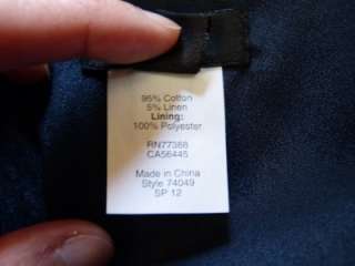   ELINOR DRESS POLKA DOT Navy Cotton Linen 2/4/6/8/XS/S/M $148  