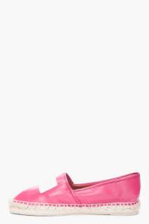 Marc By Marc Jacobs Raspberry Leather Espadrille Flats for women 
