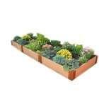   Wood Grain Timber Raised Garden, 4 Foot by 12 Foot by 12 Inch