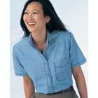 Harvard Sqaure Ladies Short Sleeve Denim Shirt Size Small