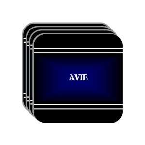   AVIE Set of 4 Mini Mousepad Coasters (black design) 