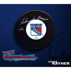  Chuck Rayner Autographed/Hand Signed Hockey Puck Sports 