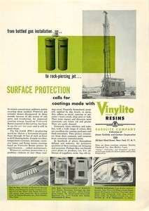 1952 Vinylite Resins Bakelite Pyrofax Gas Cylinder Ad  
