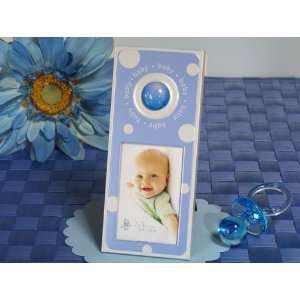   Blue and White Polka Dot Baby Shower Place Card Frames: Baby