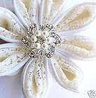 10 Square Rhinestone Crystal Button Buckle Flower Clip items in 