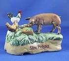   Davis Slim Pickins Pig Rooster Figurine Music Box Schmid How Dry I Am