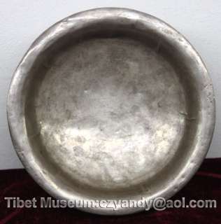 Wonderful Amazing Sacred Old Antique Tibetan Pure Silver Root Offering 