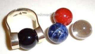   Sterling Silver Interchangeable Ball Ring R0328 Retired Gift Box
