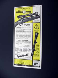 Weaver Model K & V8 Gun Hunting Scopes 1961 print Ad  