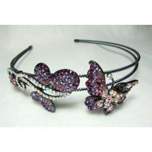  Fanciful Purple Butterfly Crystal Headband: Everything 