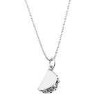 LGU Sterling Silver Hard Shell Style Taco Charm with 30 Inch Box Chain 