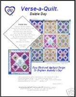 Daisy Quilt pattern with poem label  