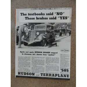  1935 Hudson and Terraplane,Vintage 30s full page print ad 